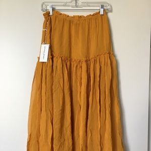 Apiece Apart Flowy Golden Maxi Skirt